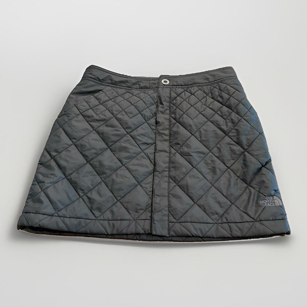 The North Face Womens Black Primaloft Short Quilted Puffer Snap-Up Mini Skirt 6